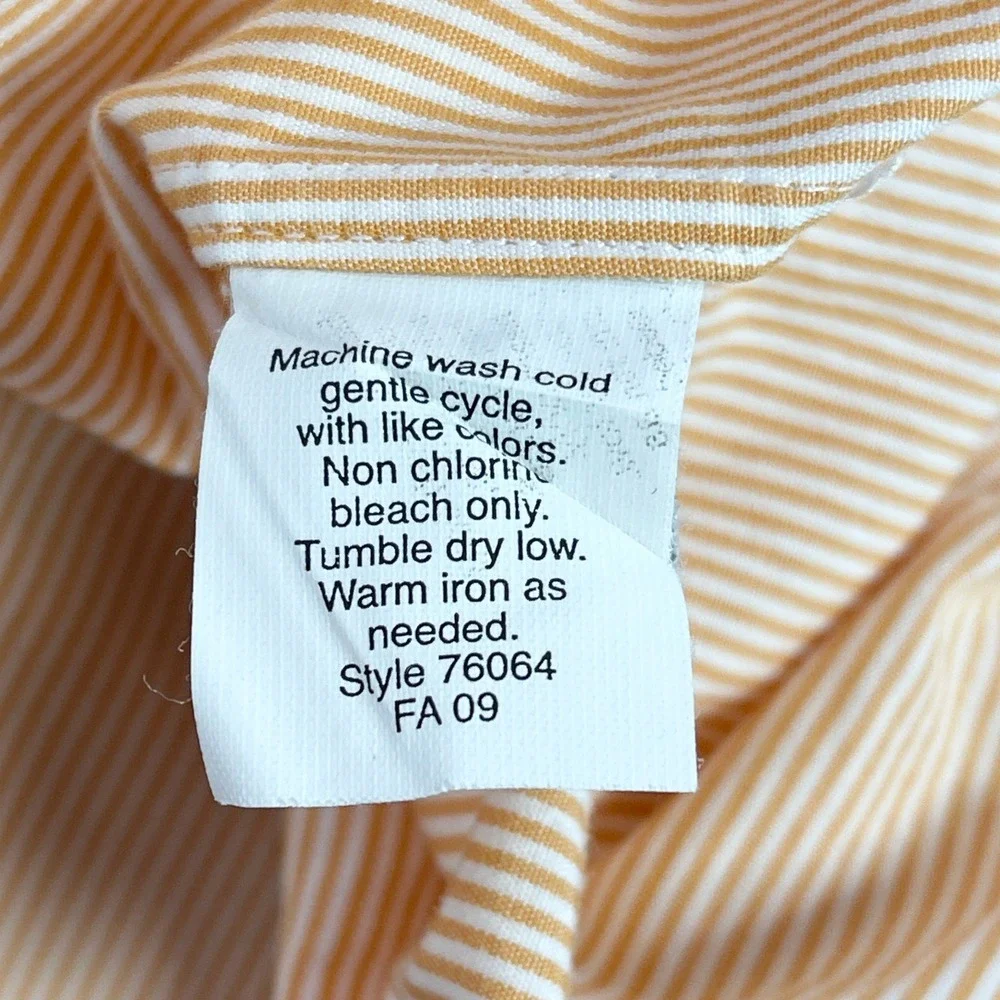 J Crew Mens Button Front Dress Shirt XL‎ 17-17 1/2 Preppy Stripe Cotton Heritage